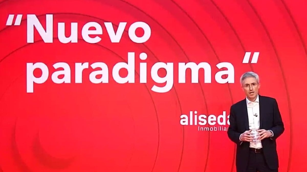 El consejero delegado de Aliseda, Ramón Mendiluce, durante la presentación de la plataforma ‘online’ de viviendas