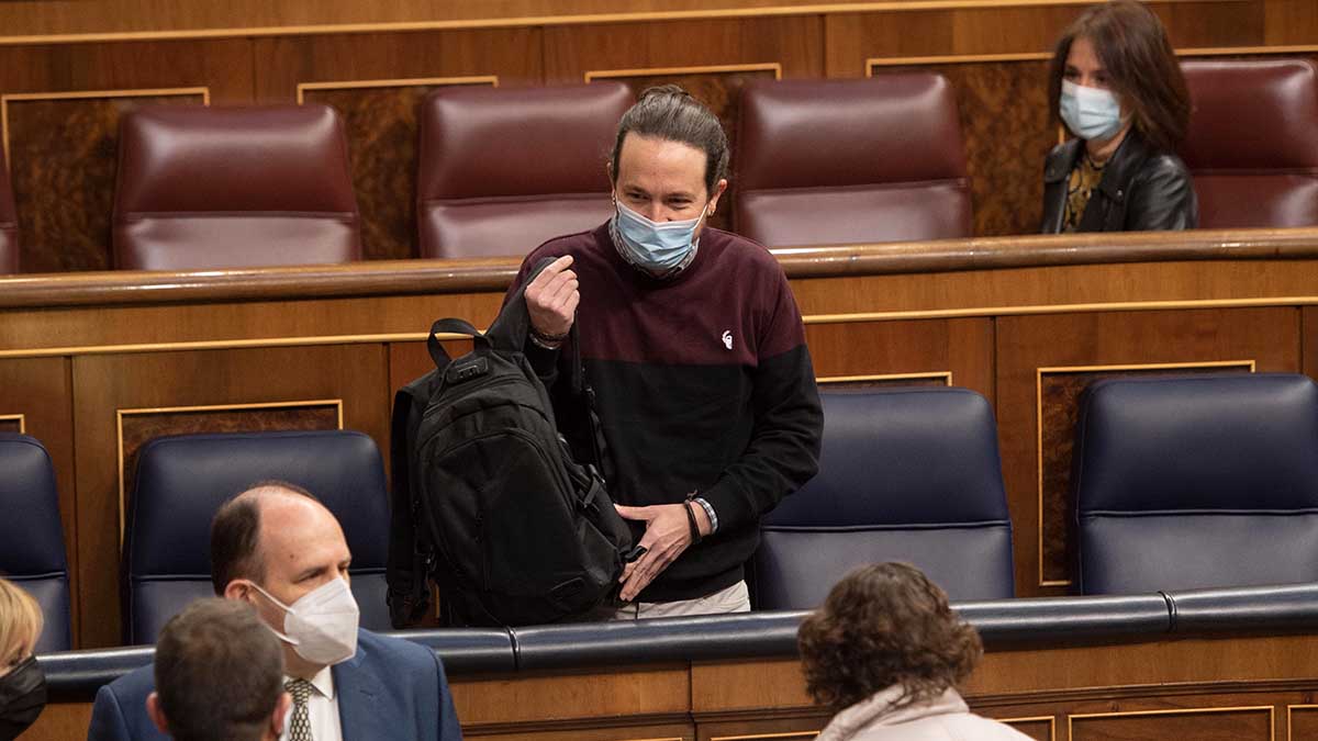 Pablo Iglesias, en el Congreso. Foto: EP