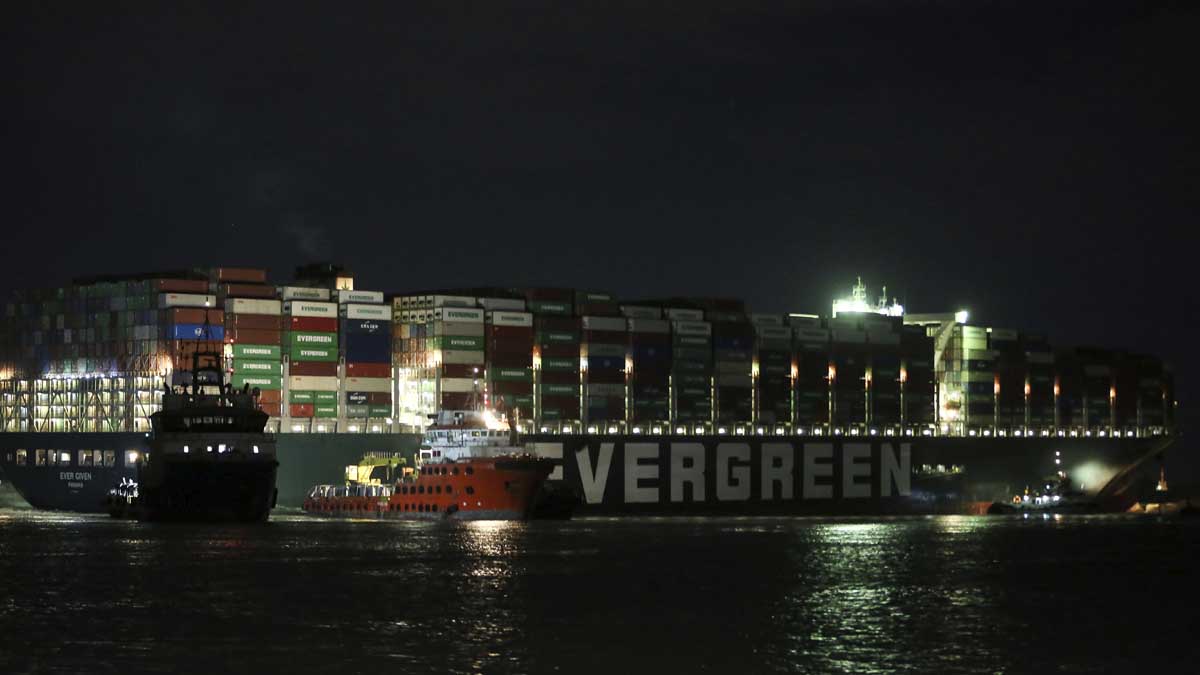El buque Ever Given. Foto: Europa Press