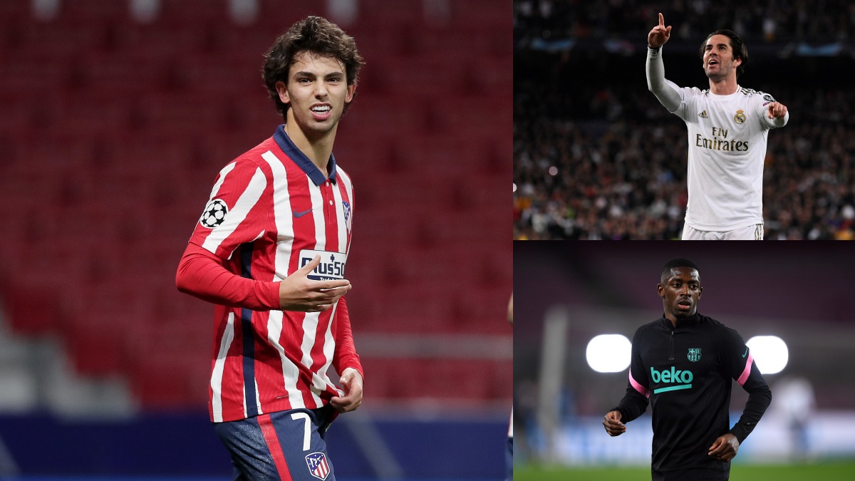 Joao Félix, Isco y Ousmane Dembélé.