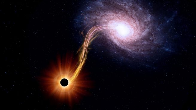 Campo magnético alrededor de un agujero negro