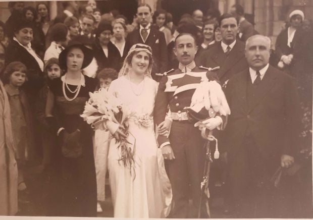 Fotografía de la boda de Luisa Isabel Álvarez de Toledo Maura. 