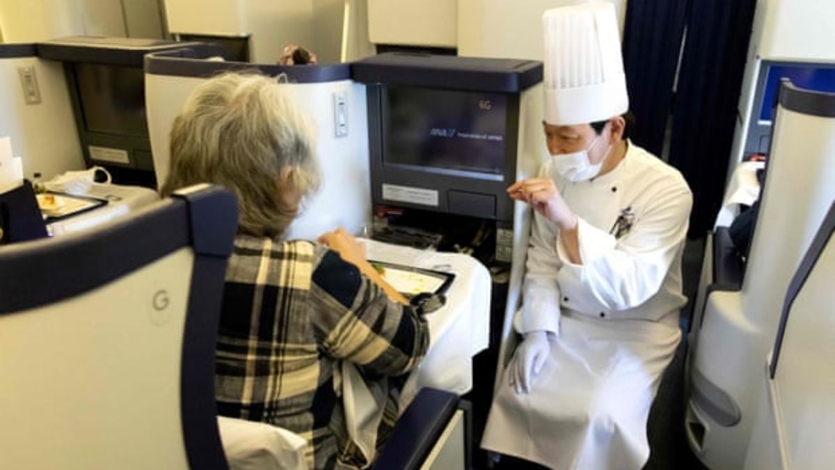 Nippon Airways ofrece cenas en sus aviones en tierra / Fotografía: All Nippon Airways / AFP / Getty Images