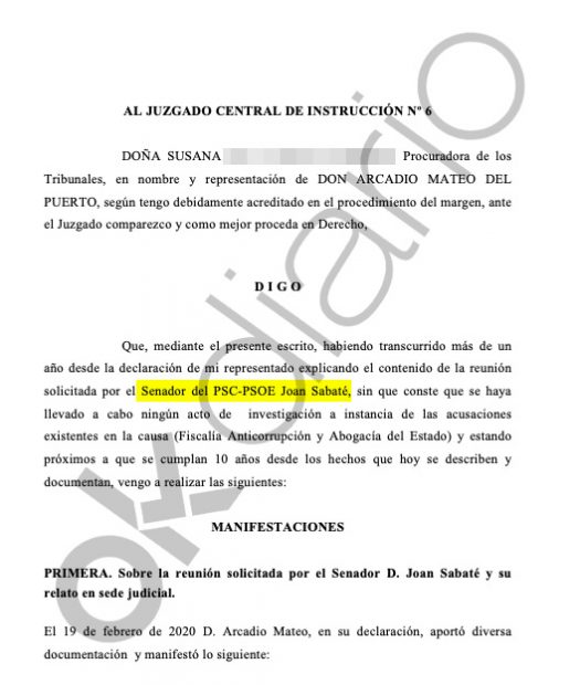 Denuncian la inacción de la Fiscalía en el caso de la presunta financiación ilegal del PSOE en Acuamed