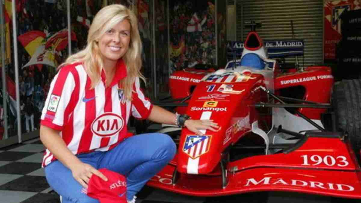 María de Villota pilotó para el Atlético de Madrid en la Superleague Fórmula. (Atlético de Madrid)