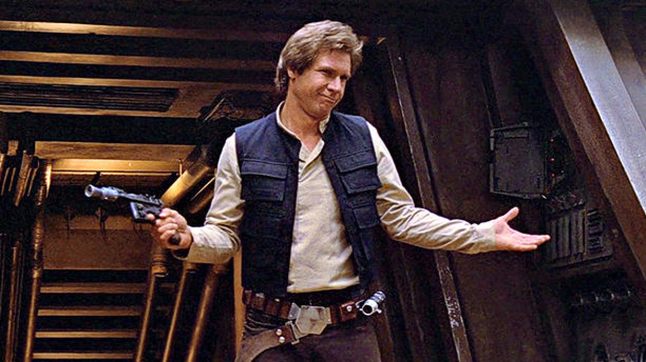 Harrison Ford como Han Solo en la saga Star Wars (Disney)