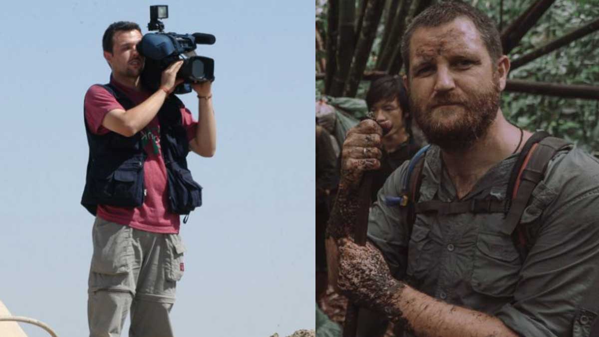 Roberto Fraile y David Beriain en fotografías de archivo. los dos periodistas fueron asesinados en Burkina Faso.