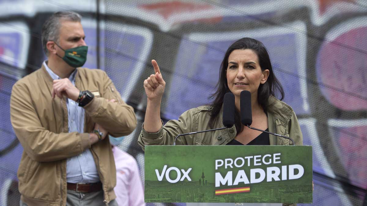 Rocío Monasterio en un acto de Vox. Foto: Europa Press