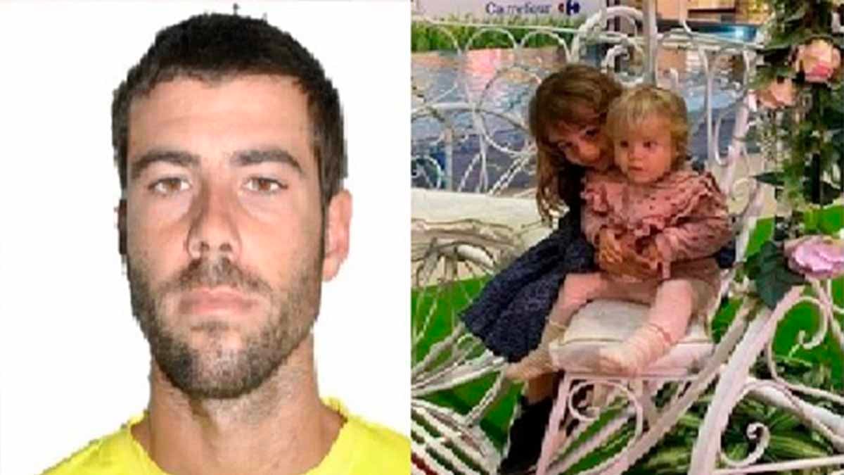 El padre de las niñas desaparecidas en Tenerife, Tomás Gimeno, junto a Anna y Olivia.