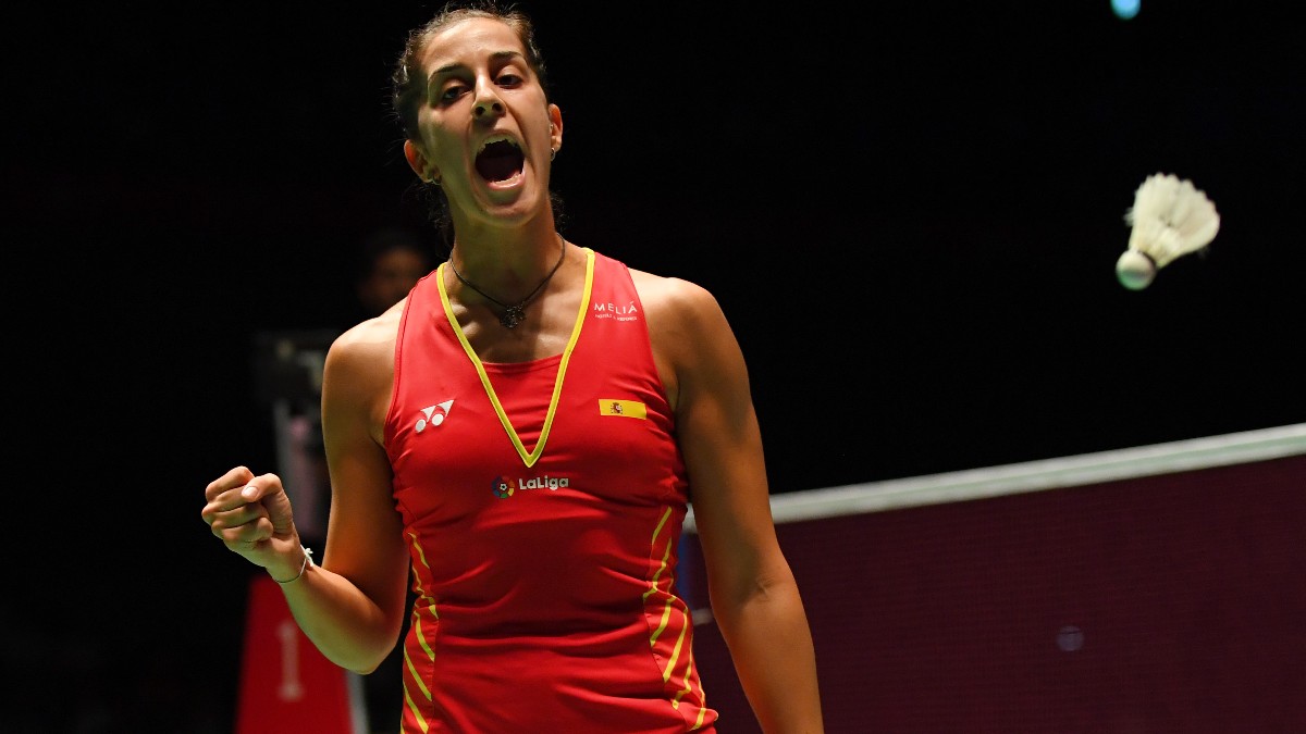 Carolina Marín, durante un partido. (Getty)