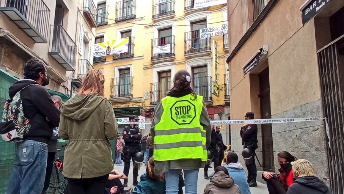 Okupación de La Ingobernable apoyada por Podemos en Madrid.