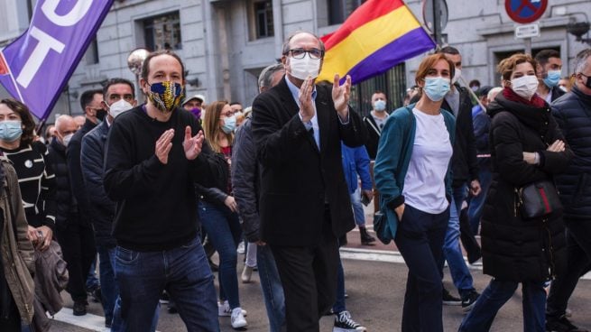 estado de alarma Pablo Iglesias, Ángel Gabilondo y Monica García. (Foto: Europa Press)