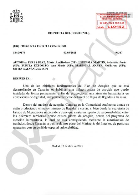 Respuesta inmigrantes ilegales