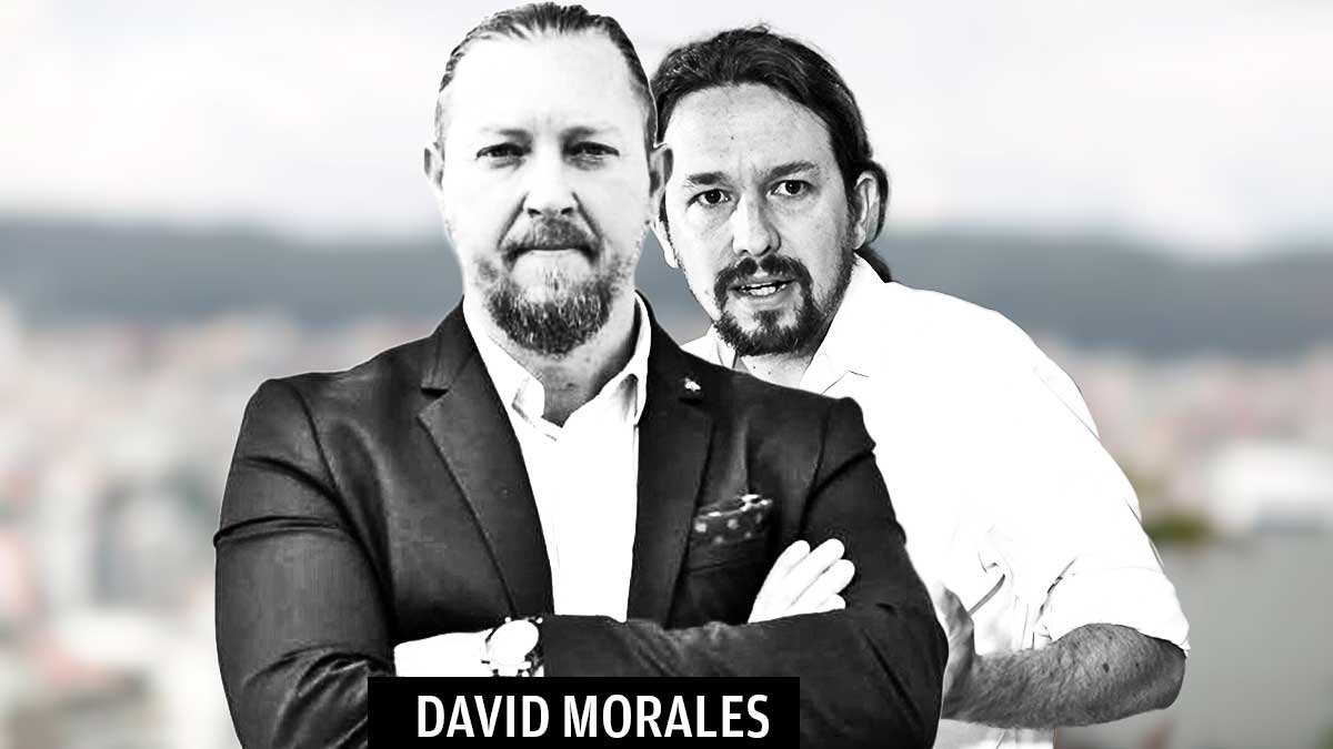 David Morales junto con Pablo Iglesias.