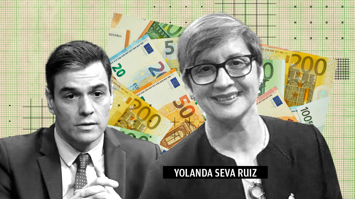 Diputada socialista Yolanda Seva y Pedro Sánchez.