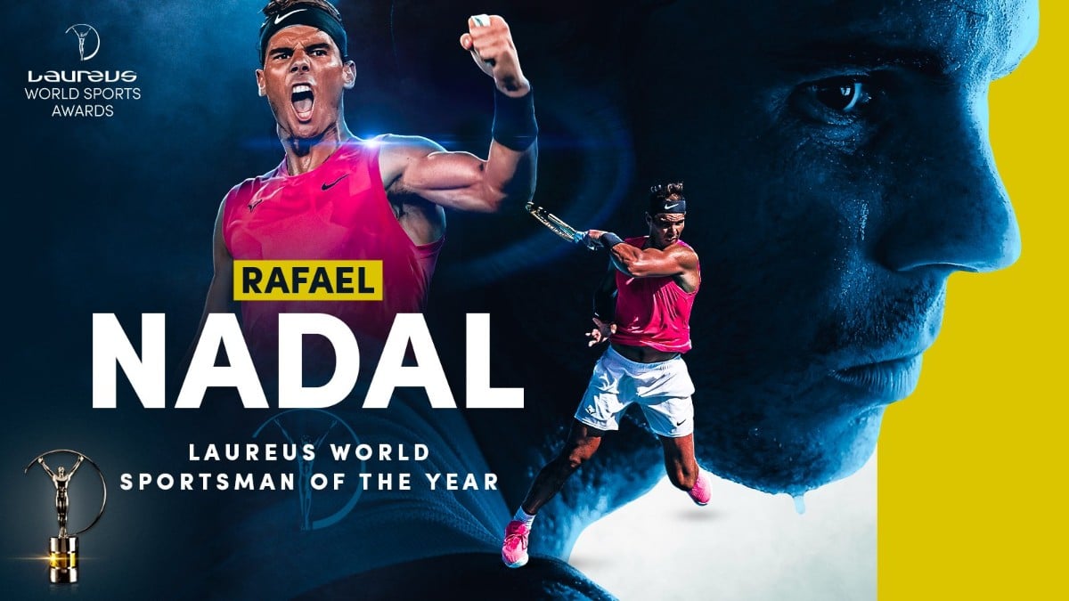 Rafa Nadal, ganador del premio Laureus al Mejor deportista de 2020. (@LaureusSport)