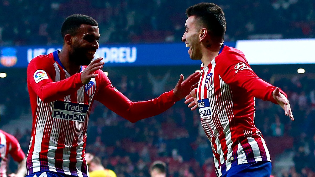 Lemar y Correa, en un partido del Atlético. (Getty)