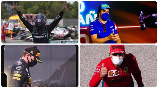 Hamilton, Alonso, Verstappen y Sainz