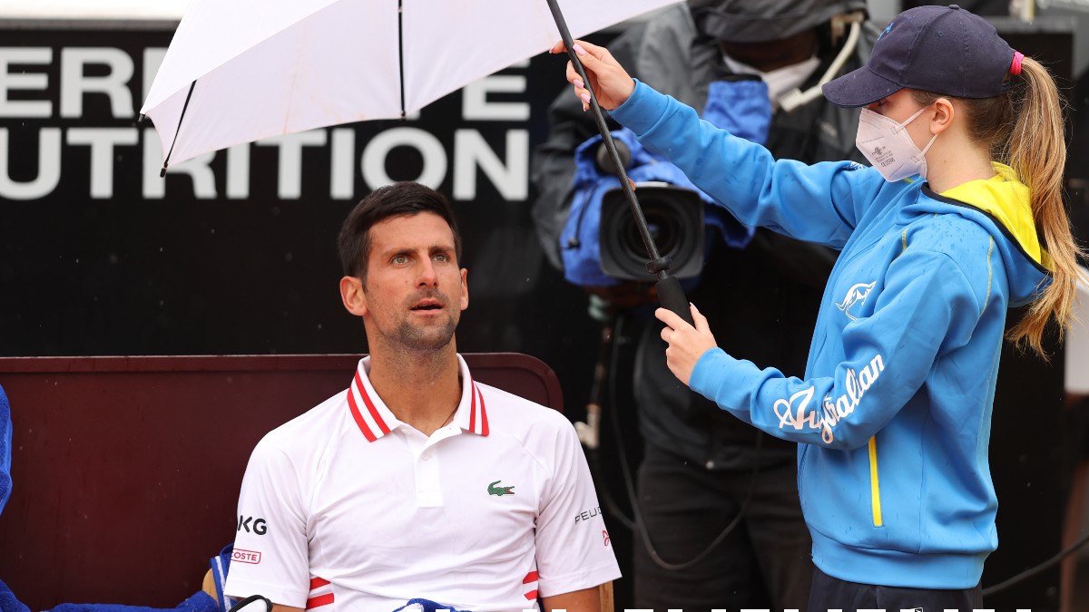 Djokovic, en su debut en Roma. (Getty)