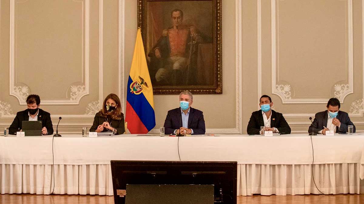 Encuentro entre Iván Duque y el Comité Nacional del Paro de Colombia. Foto: EP