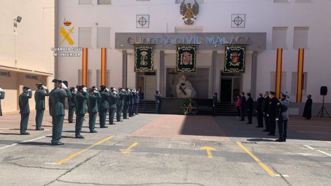 La Guardia Civil en Málaga homenajea a agentes fallecidos en la conmemoración del 177 aniversario de su fundación