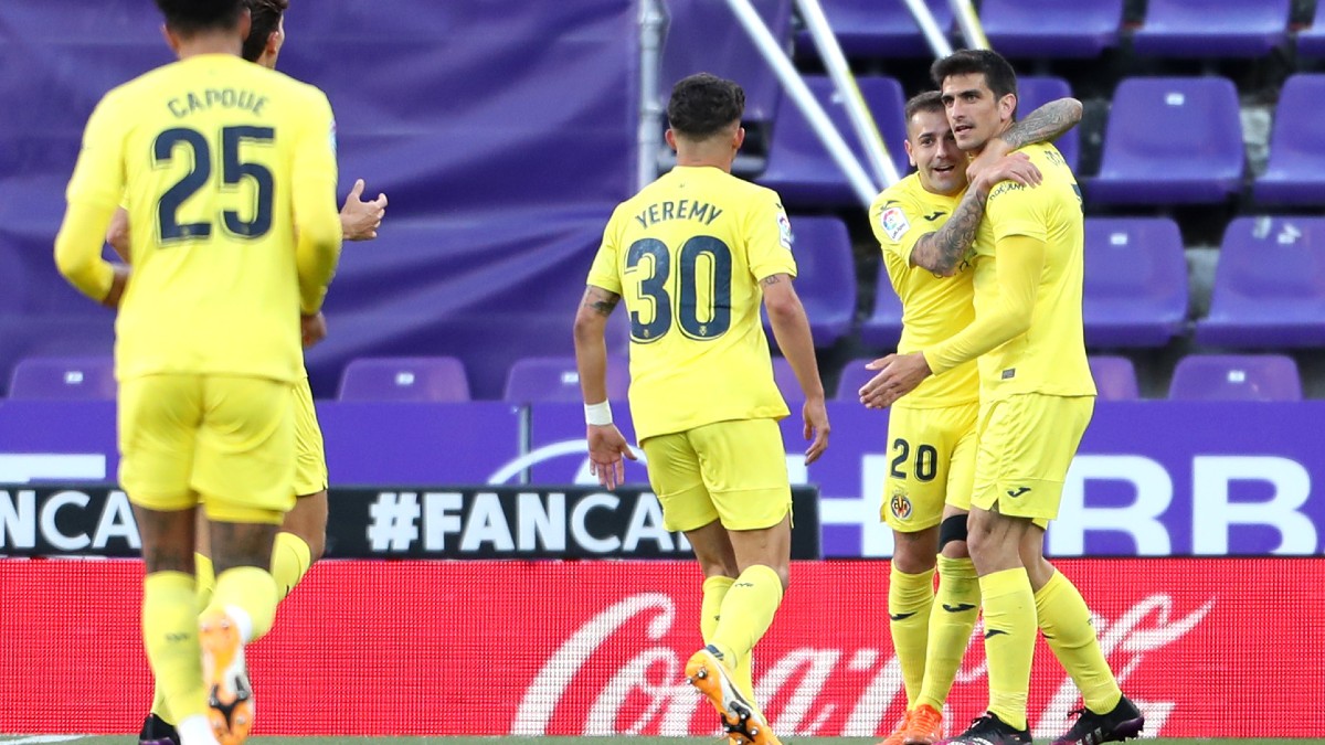 Gerard Moreno celebra su tanto ante el Villarreal. (Getty)