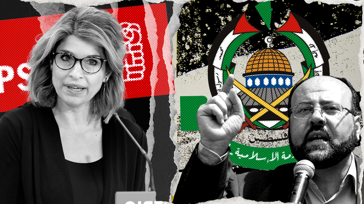 La socialista Hana Jalloul y Ali Barake, alto dirigente de Hamás.