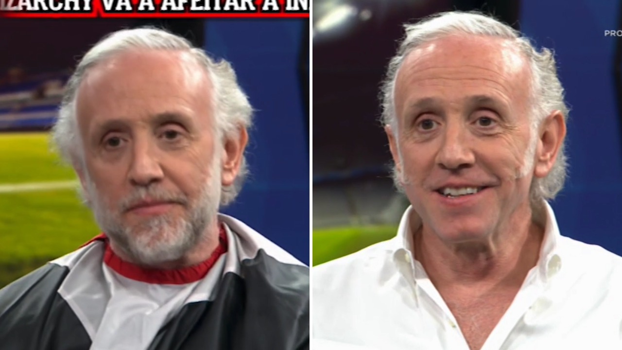 Eduardo Inda cumple su promesa y se afeita en El Chiringuito.