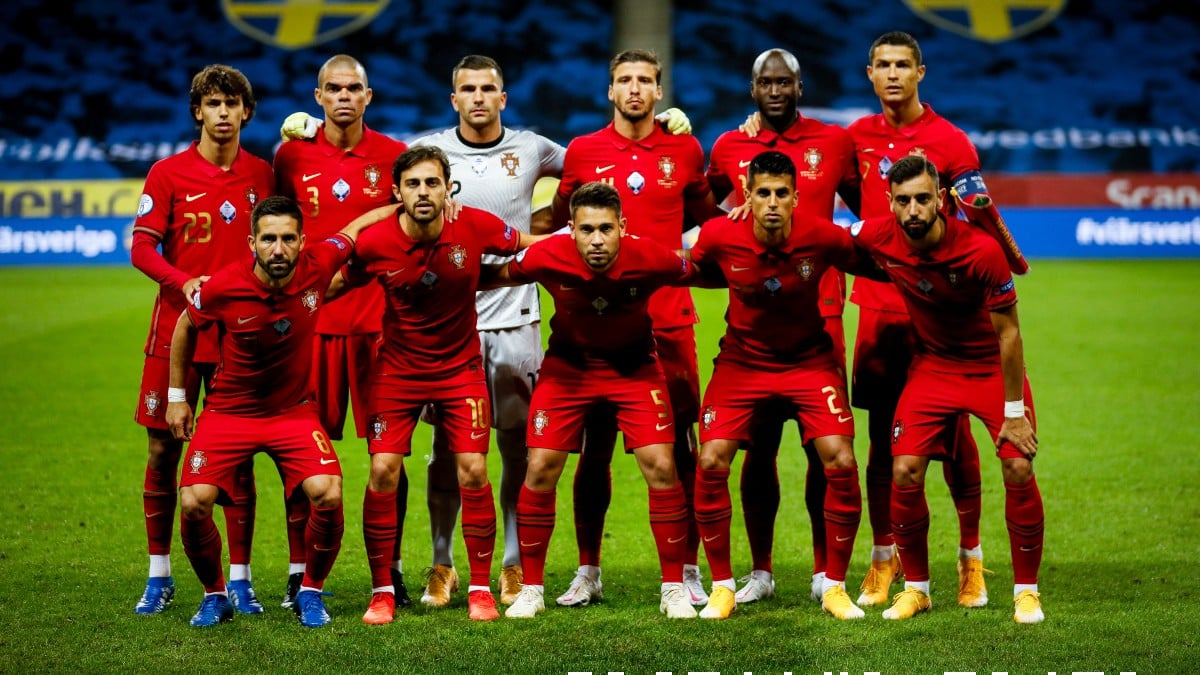 Los jugadores de Portugal. (AFP)