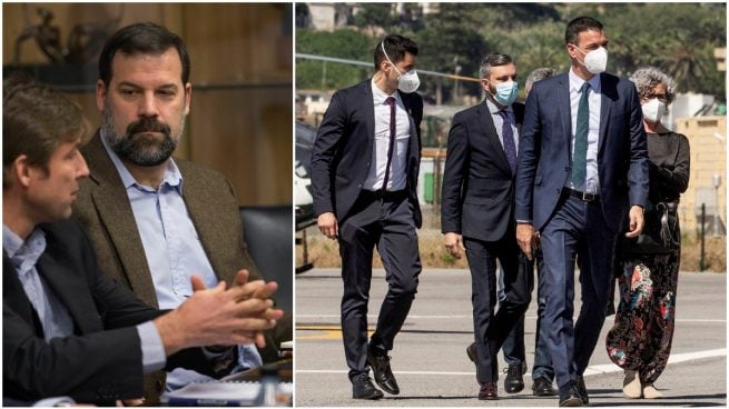 Alfonso Reyes y Pedro Sánchez llegando a Ceuta.