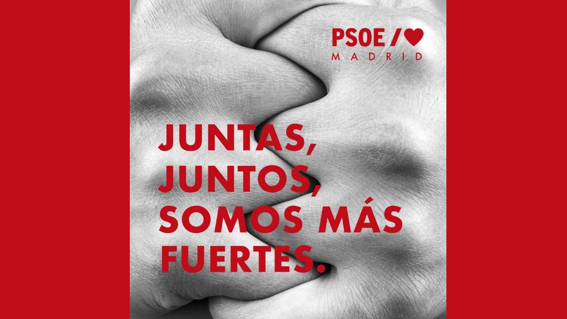 Campaña del PSOE para captar afiliados.