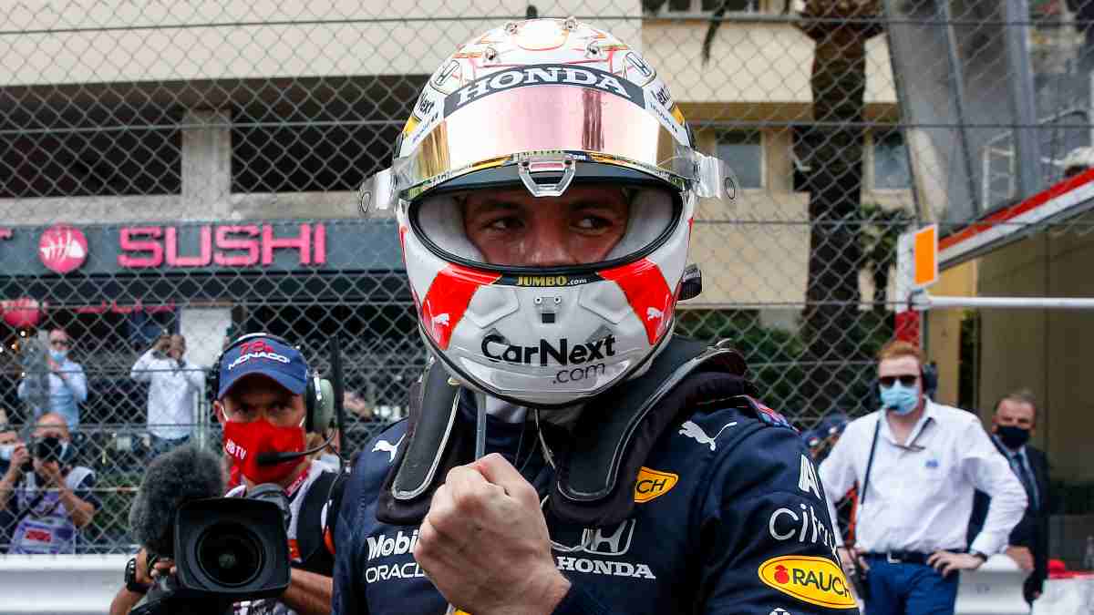 Max Verstappen tras ganar el Gran Premio de Mónaco de Fórmula 1. (AFP)