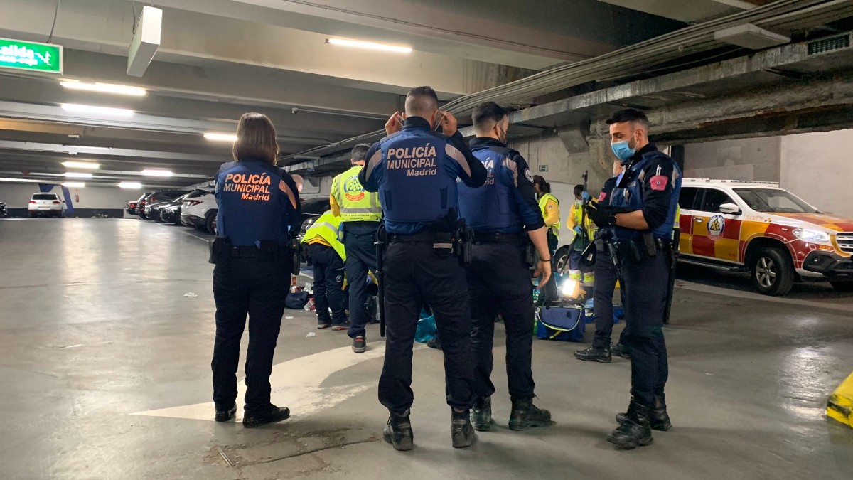 Imagen del aparcamiento donde un niño perdió la vida. (Emergencias Madrid)