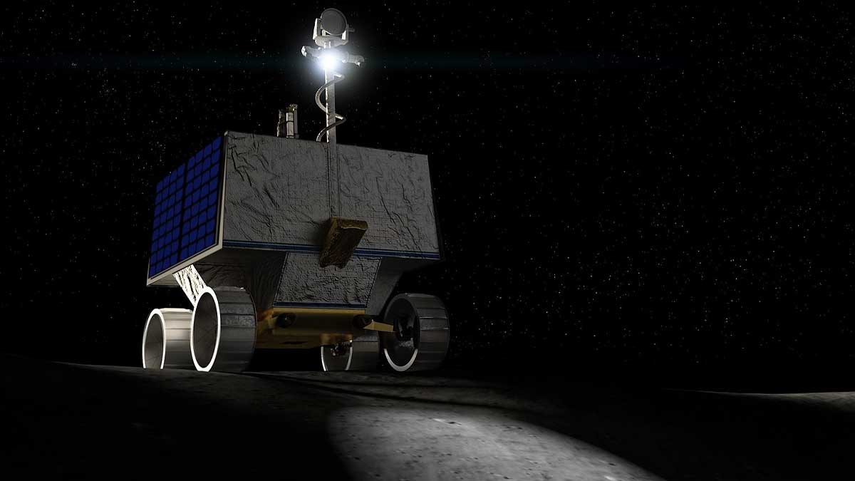 Recreación del rover VIPER de la NASA.