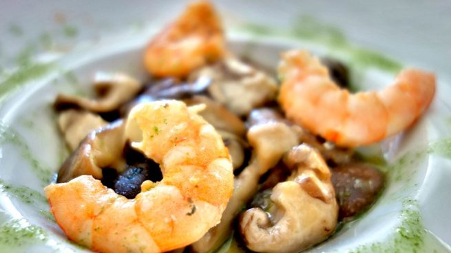 Strogonoff de langostinos