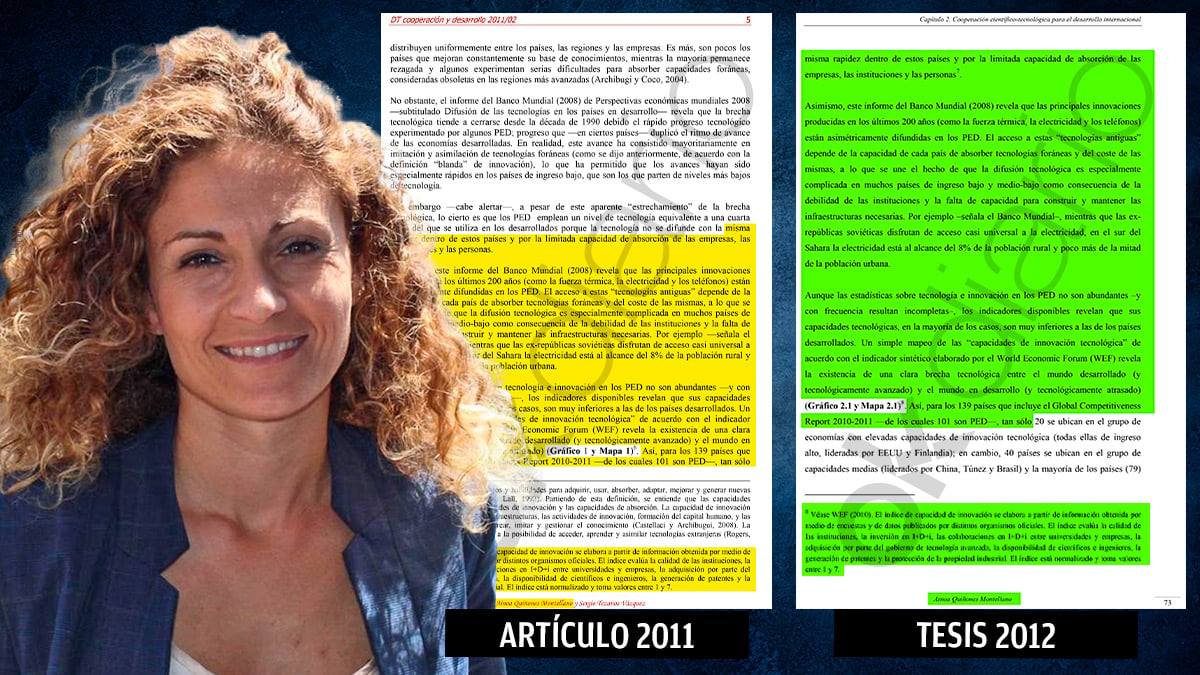 La delegada del Gobierno en Cantabria, Ainoa Quiñones, y su tesis doctoral con el autoplagio.