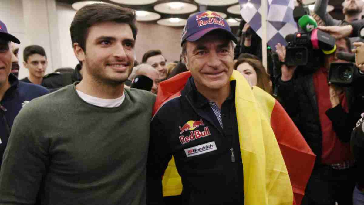 Carlos Sainz hijo con su padre.