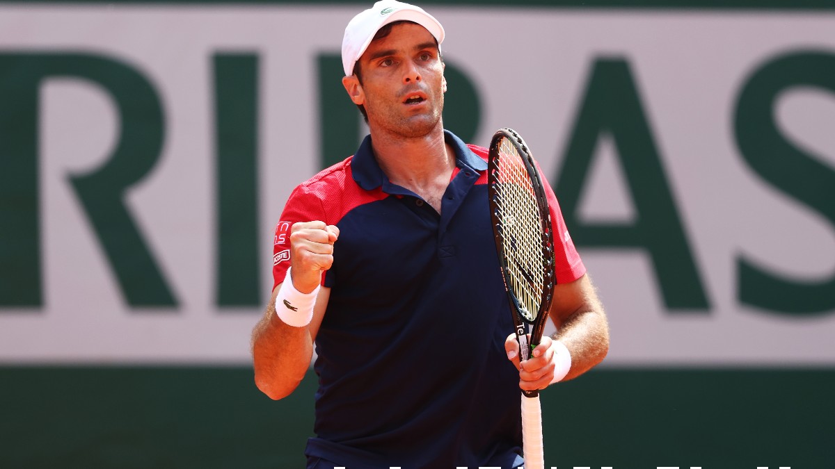 Pablo Andújar celebra un punto ante Dominic Thiem. (Getty)