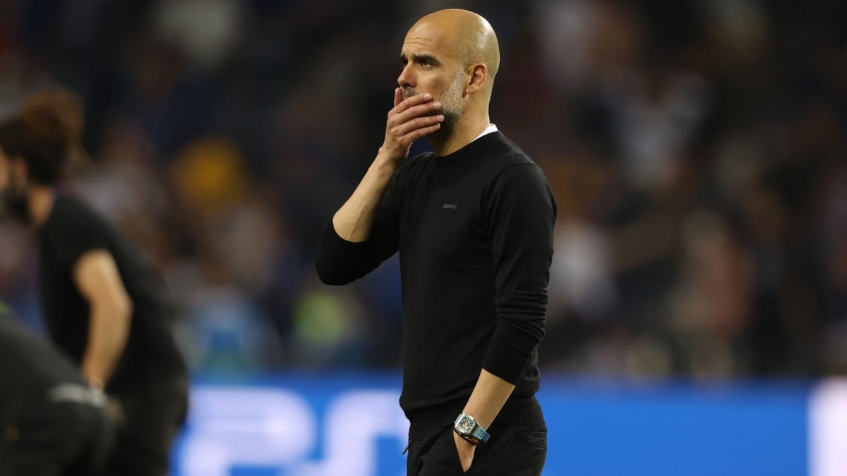 Pep Guardiola tras perder la final de la Champions. (Getty)