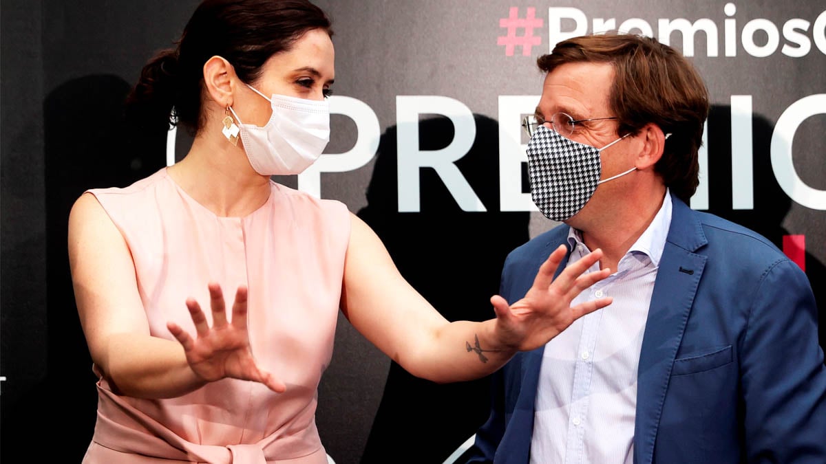 Isabel Díaz Ayuso y José Luis Martínez-Almeida en los Premios Cubí 2020.