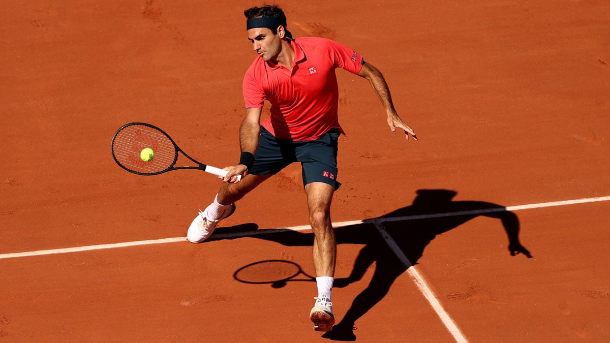 Roger Federer, en su debut en Roland Garros 2021 (Getty)