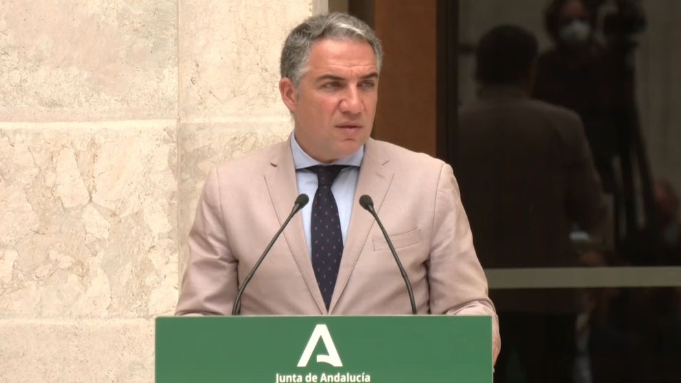 Elías Bendodo, consejero de Presidencia de la Junta de Andalucía.