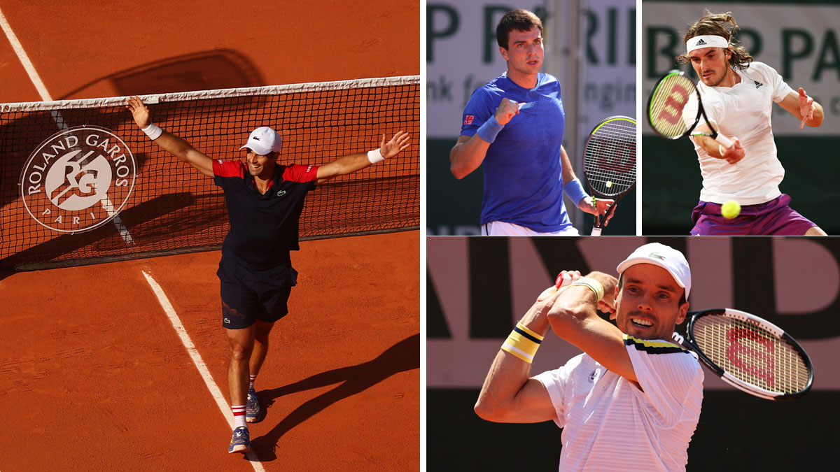 Pablo Andújar, Pedro Martínez, Stefanos Tsitsipas y Roberto Bautista juegan en Roland Garros este miércoles 2 de junio (Getty)