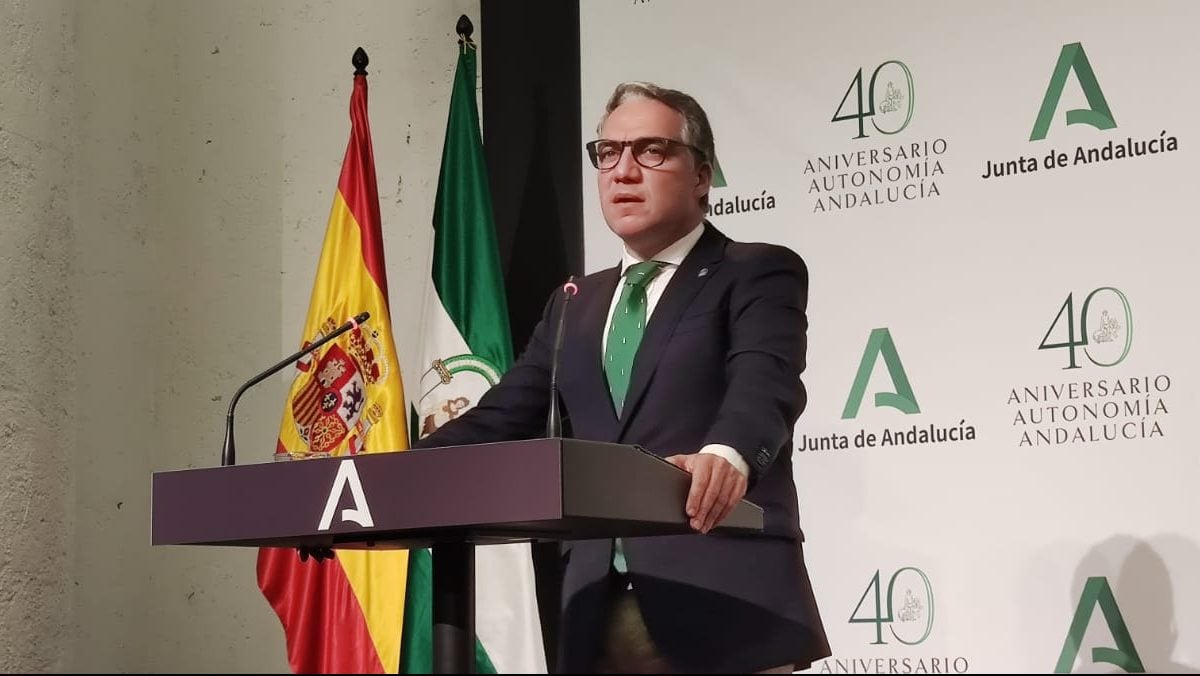 Elías Bendodo, consejero de Presidencia de la Junta de Andalucía.