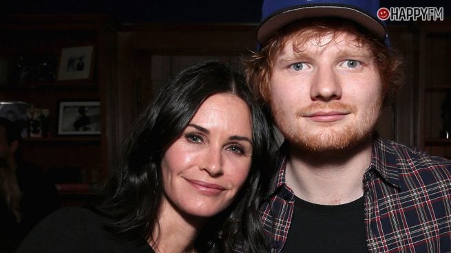 Ed Sheeran y Courtney Cox