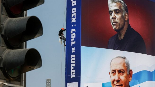 Yair Lapid y Benjamin Netanyahu (Foto: AFP)