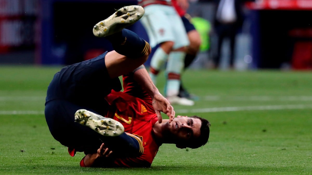 Álvaro Morata, en el partido contra Portugal. (EFE)