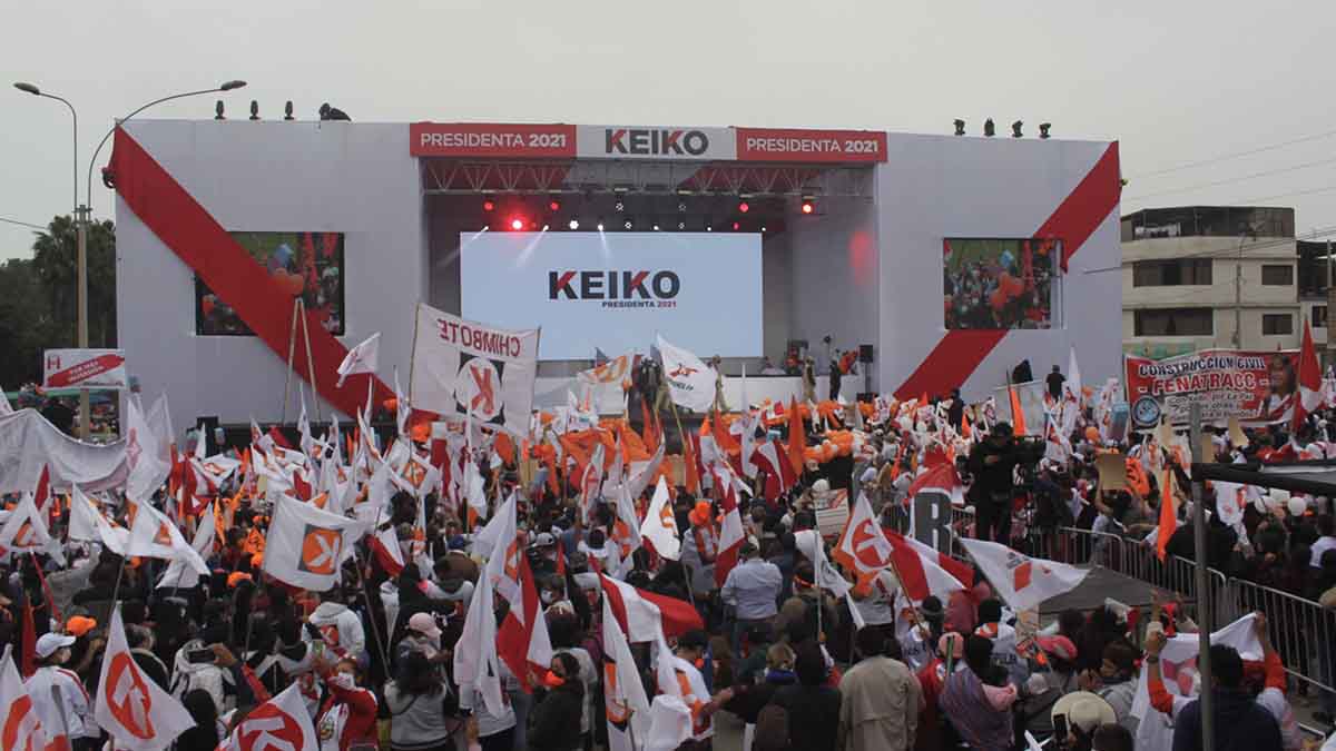 Cierre de campaña de Keiko Fujimori. Foto: EP