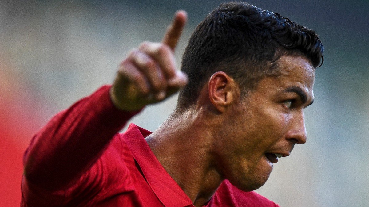 Cristiano Ronaldo celebra el gol ante Israel(AFP).