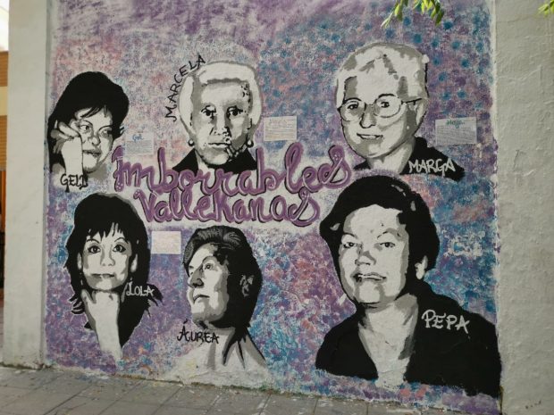 La izquierda protege un mural comunista que llama a «tomar el cielo por asalto» en un colegio de Madrid